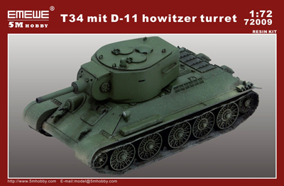T-34 mit D-11 howitzer turret