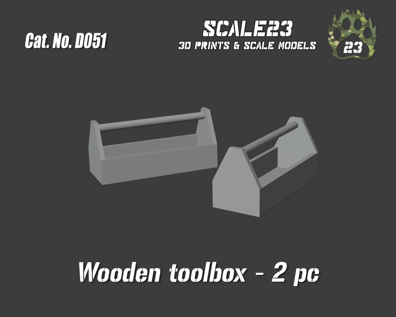 Wooden toolbox (2pc)