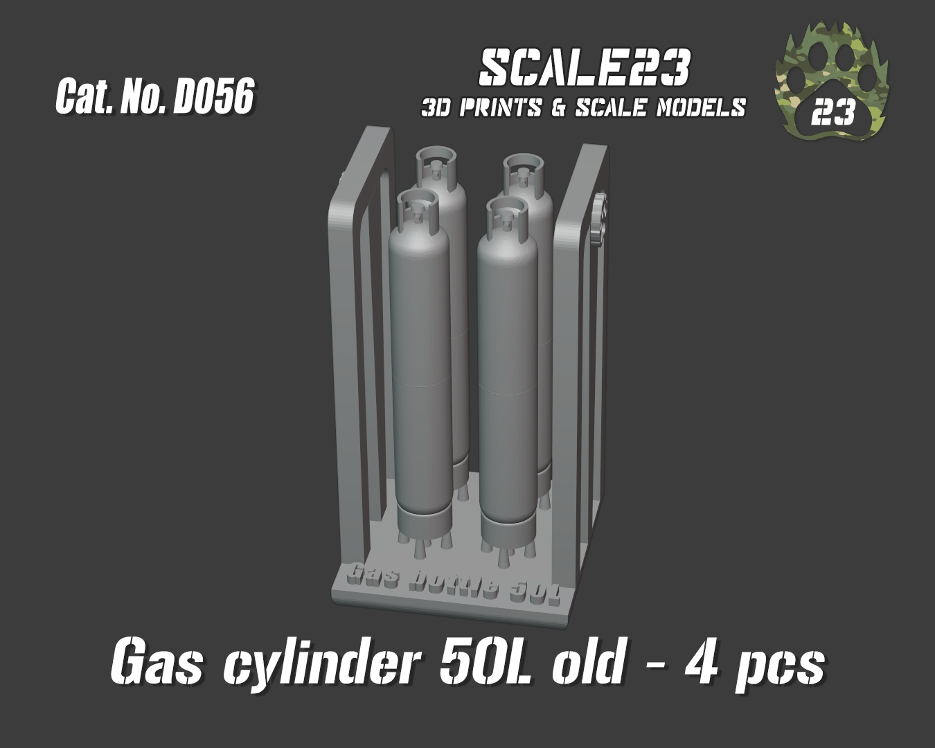 Gas cylinder 50L - old (4pc)