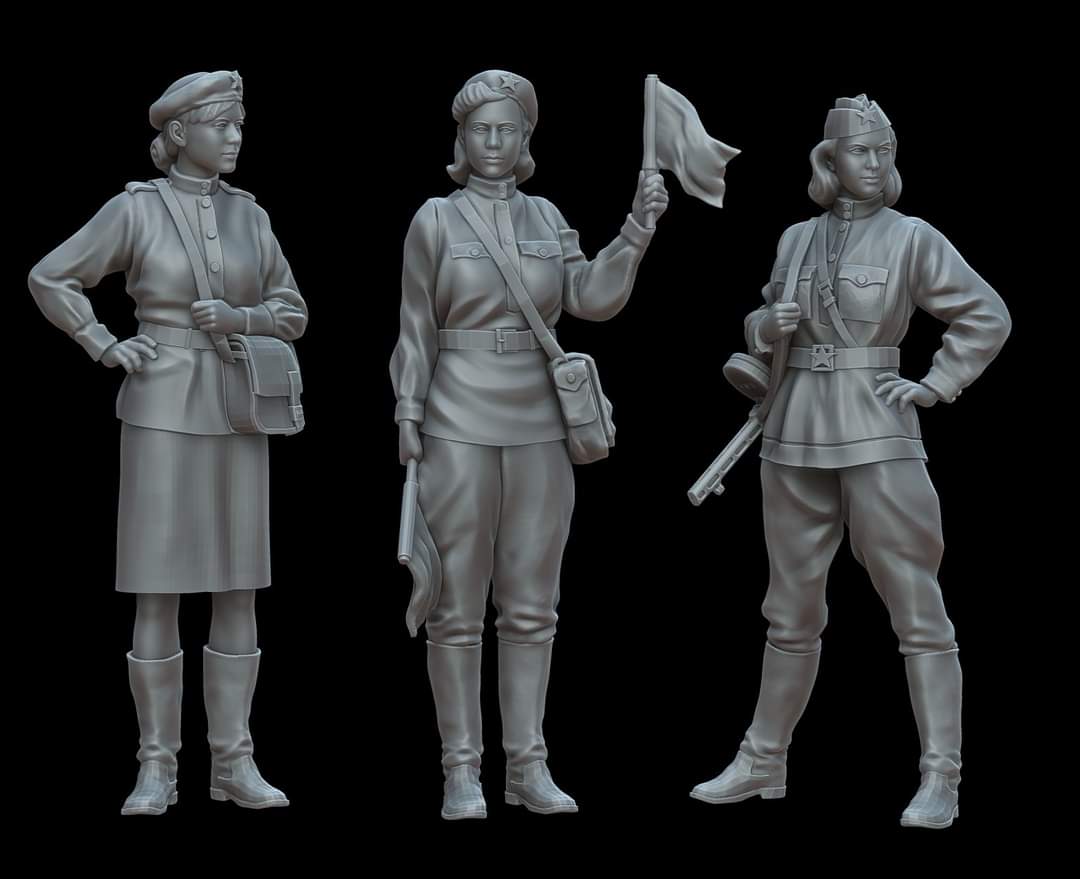 WW2 Soviet female soldiers