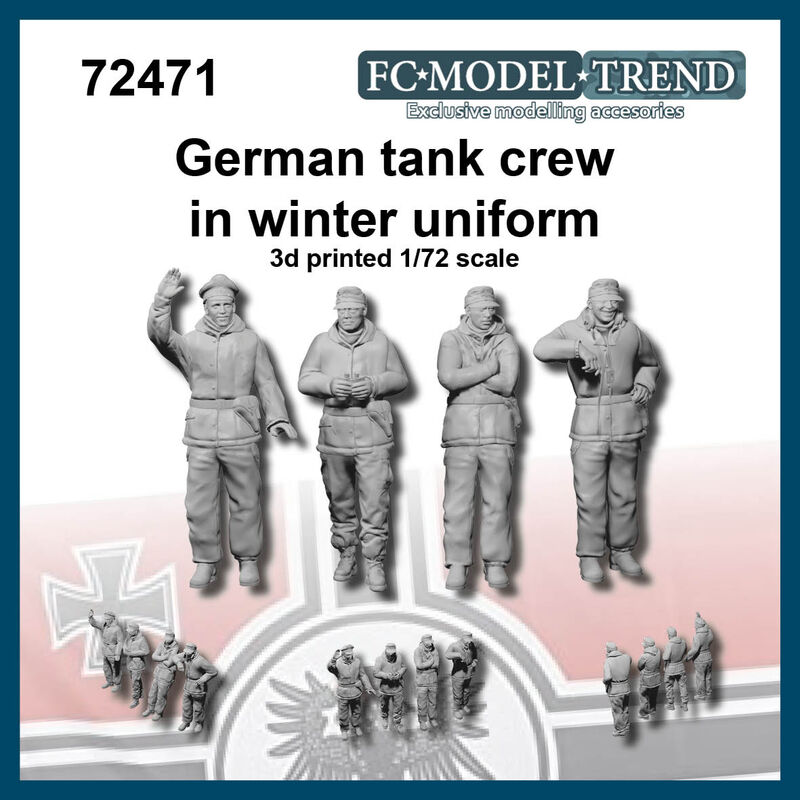 WW2 German tank crew in winter uniform