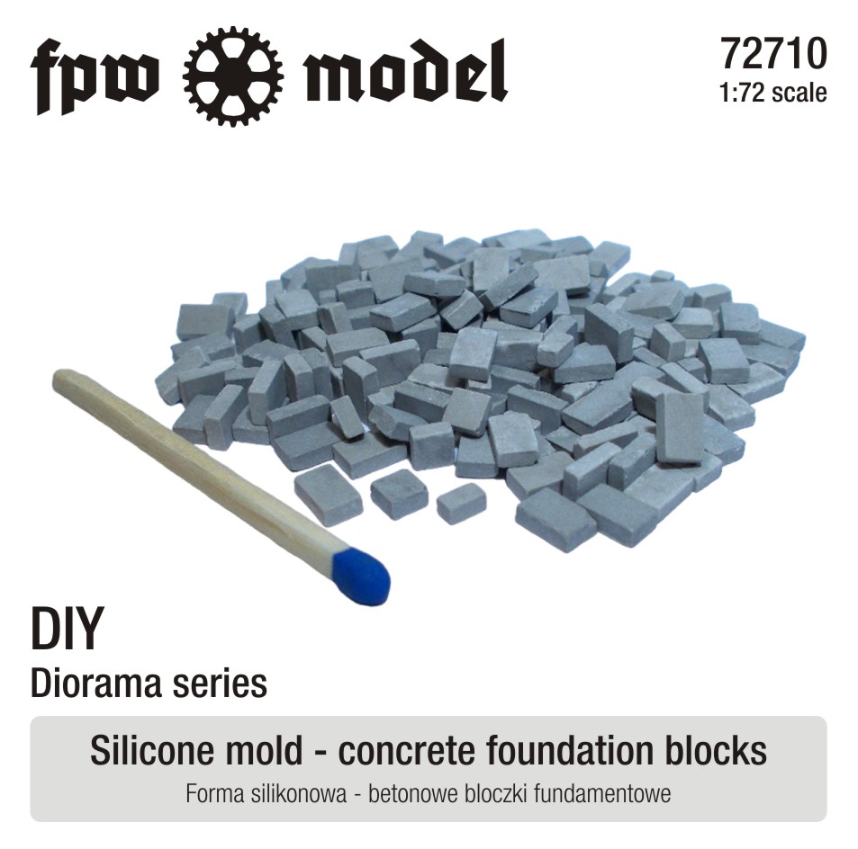 Silicone mould - concrete foundation blocks