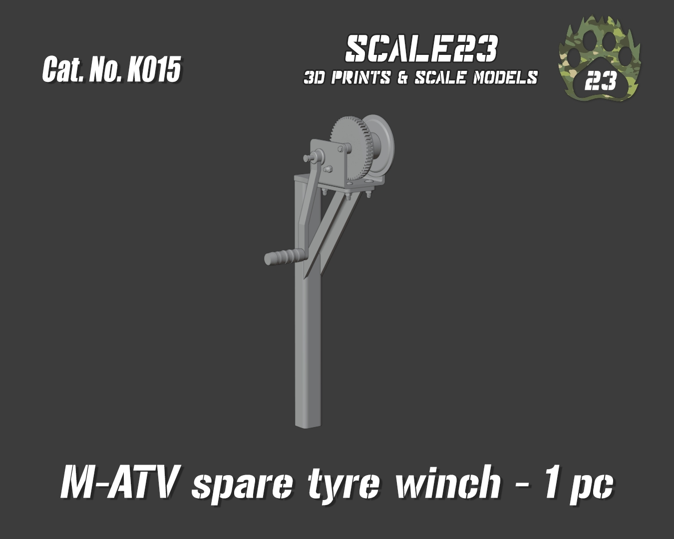 M-ATV spare tyre winch