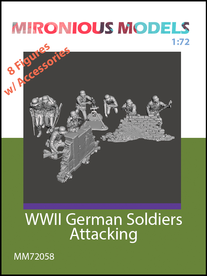 WW2 German Soldiers in Battle - set 2