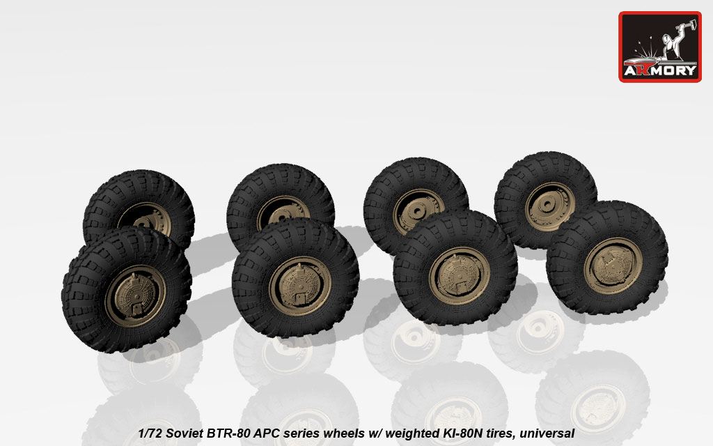 BTR-80 wheels with weighted tires KI-80N