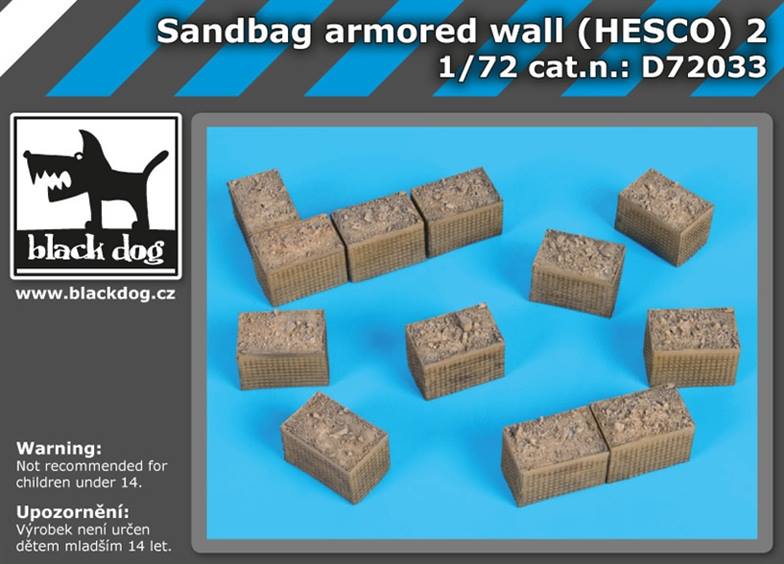 Sandbag armored wall (HESCO) - set 2