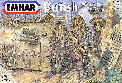 WW1 British artillery & 18 pounder gun