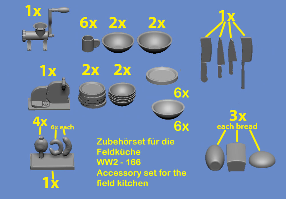 WW2 field kitchen accessories