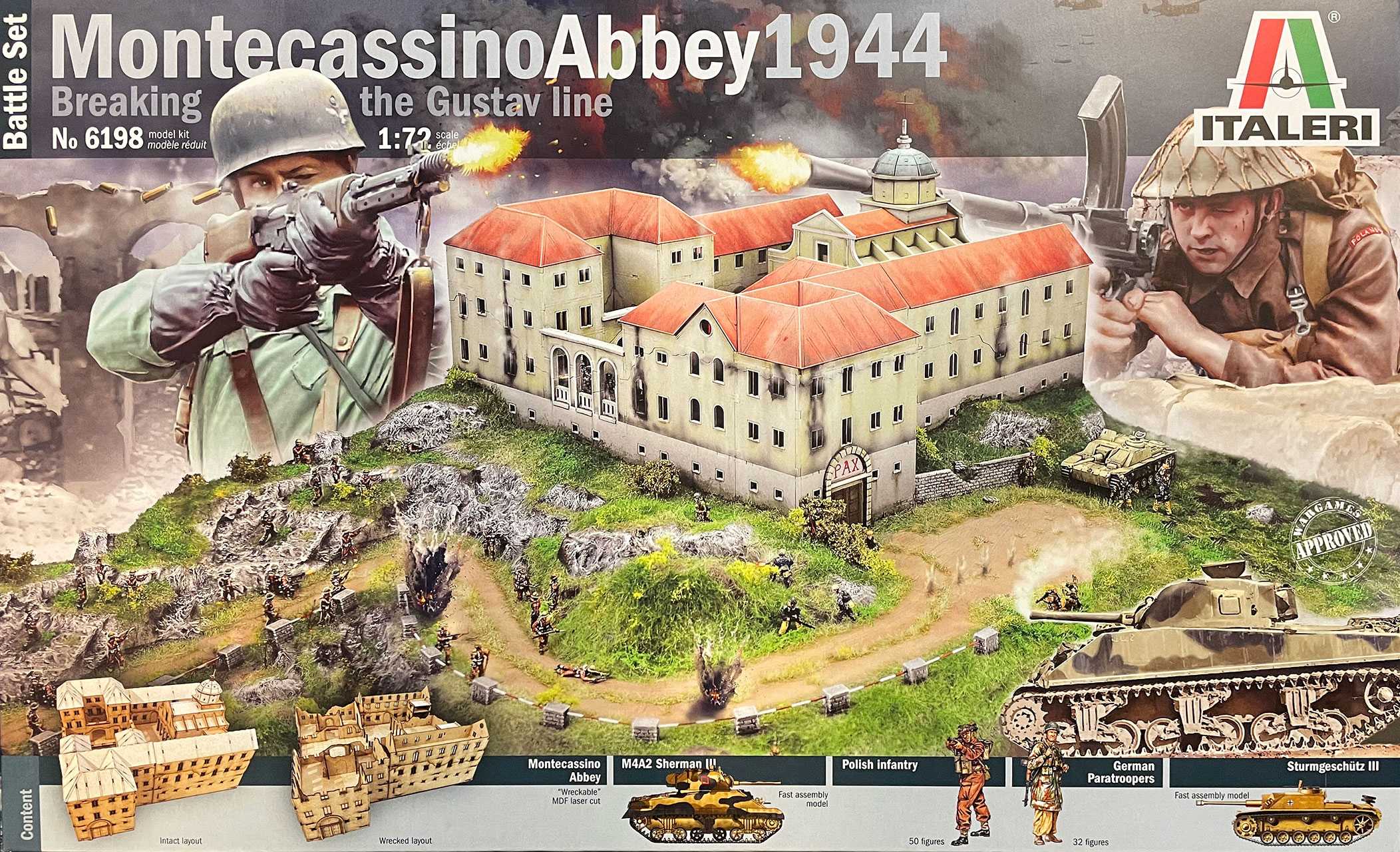 Montecassino Abbey - Gustav line - 1944 - Click Image to Close