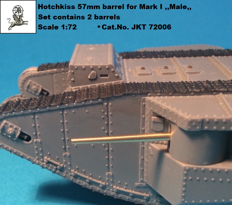 Mark I "Male" Hotchkiss 57 mm barrel (2pc)