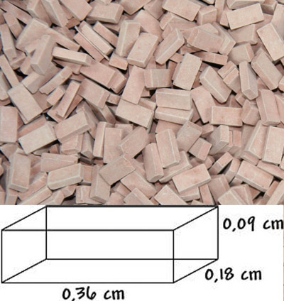 Bricks - terracotta medium (2000pcs)