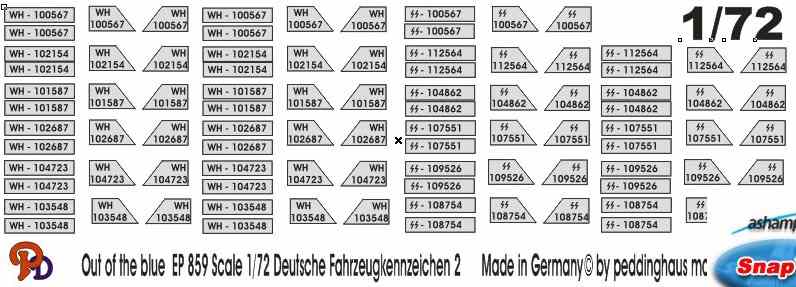 German WW2 Licence Plates No.2