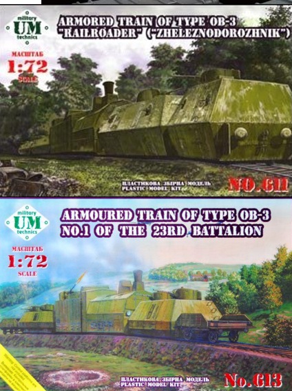 Armored train OB-3 No.1 & No.2 of the 23rd Battalion (2 kits)